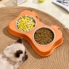 Cat and dog bowls, anti-knock cat water and food bowls, small and medium-sized pet cat food bowls, stainless steel double bowls, dog supplies Specification image